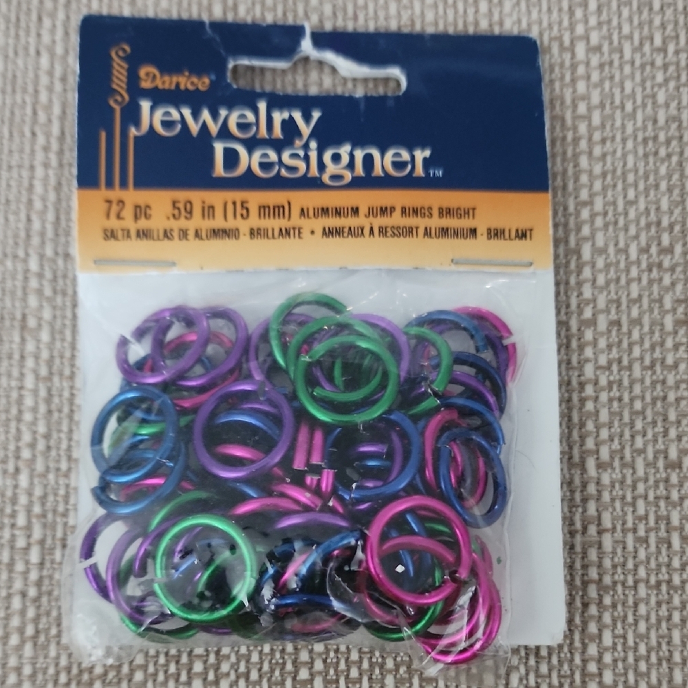 Darice Pink And Green Jewelry Rings For Creative Crafting